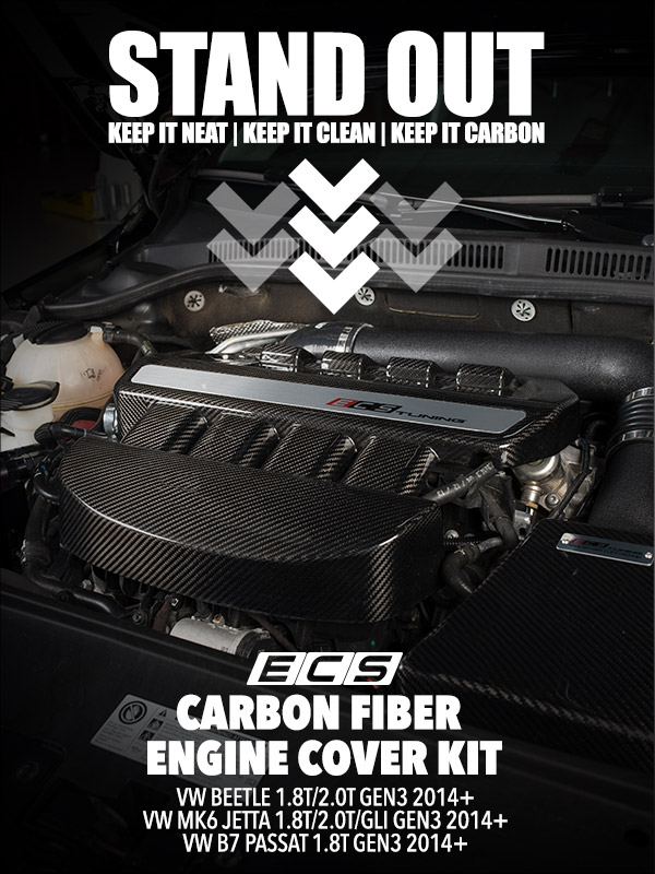  ECS Tuning NEW! ECS Carbon Fiber Engine Cover VW B7 Passat 1.8T